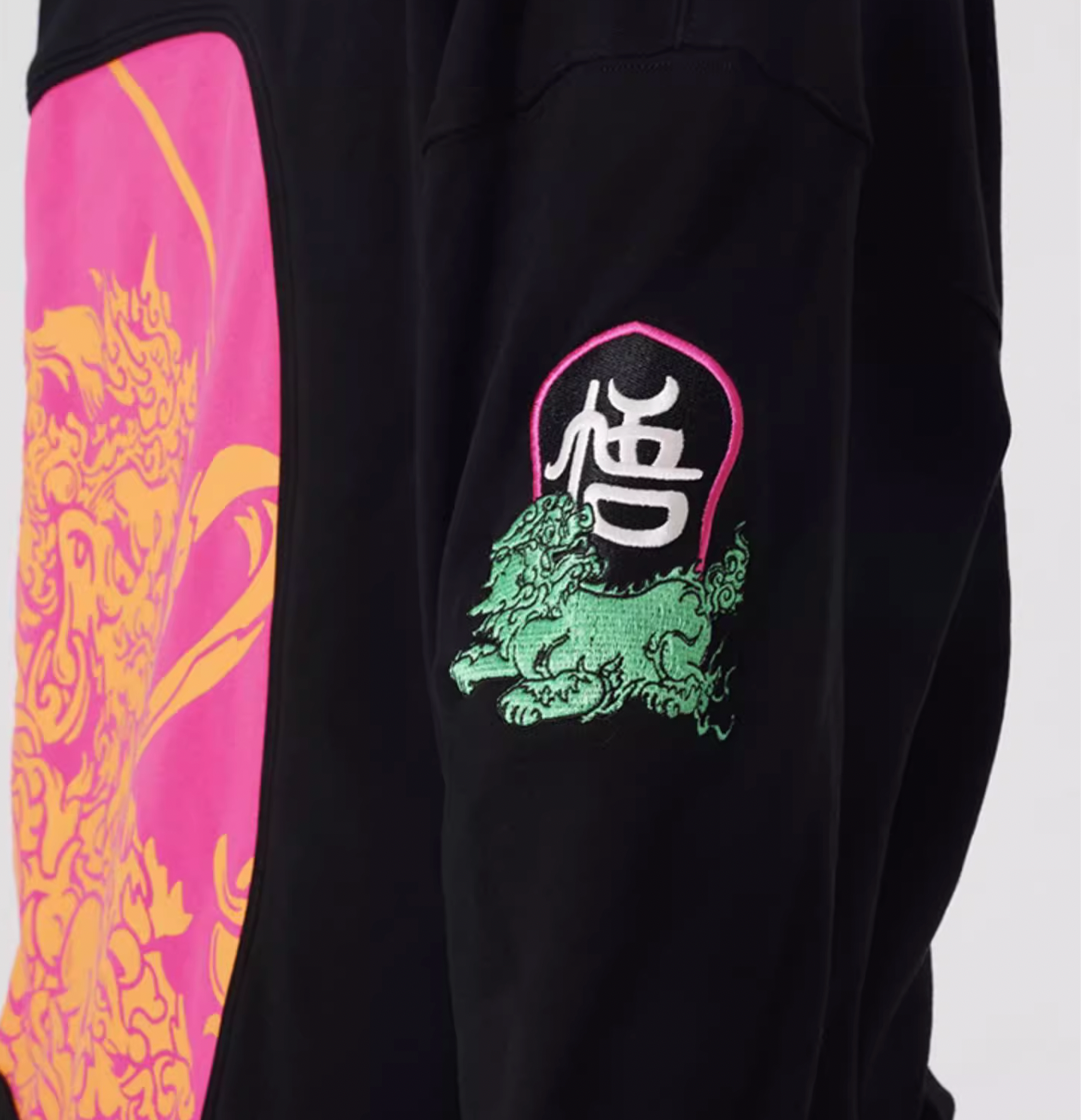 Wukong Oni print Drop Shoulder Sweat